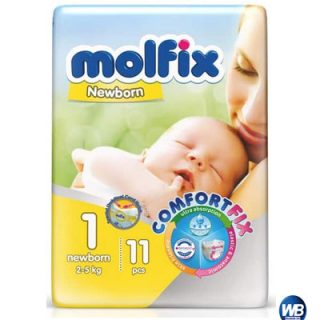 Molfix Baby Diaper (Belt System) 1 New Born (2-5 kg)