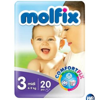 Molfix Baby Diaper (Belt System) 3 Midi (4-9 kg)