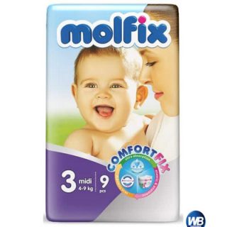 Molfix Baby Diaper (Belt System) 3 Midi (4-9 kg)