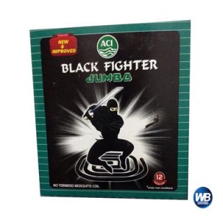 ACI Jumbo Black Fighter 12 Hour Tornedo Mosquito Coil 10pcs