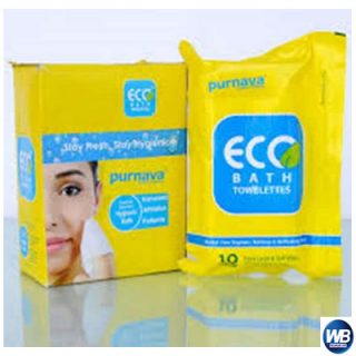 Purnava Eco Bath Towel 10 wipes