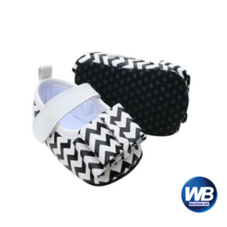 Zarossa Black And White Cotton Shoe For Baby -