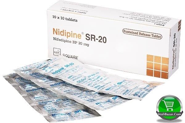 Nidipine®sr 20mg 10 pis