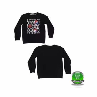 Boys Black Cotton Long Sleeve Tshirt