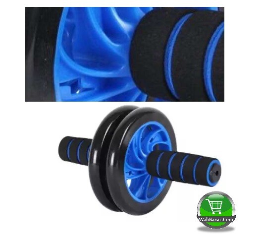 Exercise Roller Wheel, Black and Blue