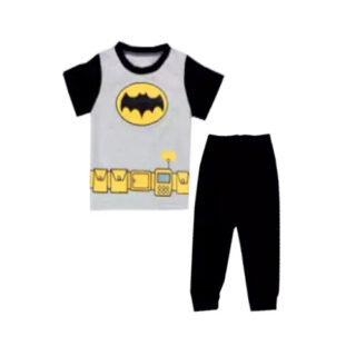Kids Summer Bat Man Short Sleeve Two Set