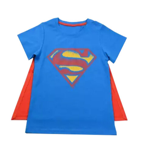 Kids Summer Superman Short Sleeve Dress