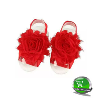 Baby Girls Red Cotton Foot Band