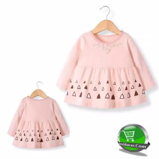 Girls Long Sleeve Warm Casual A-line Dress