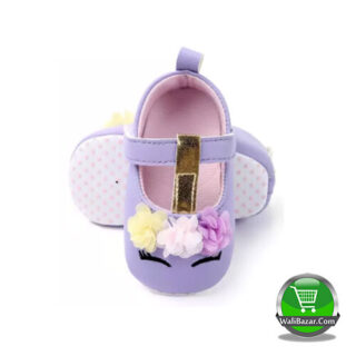 Baby girls Pu leather shoes Purple color