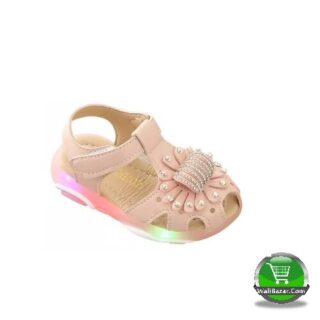 Baby Girl Crystal Flower Led Light Sneaker Shoes