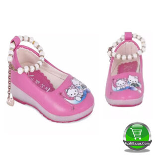 Girls Pink Artificial Leather Party Shoes