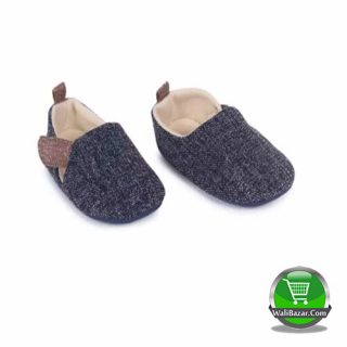 Baby Black Fabric Shoe