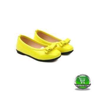 Baby Girls Solid YellowLeather Single Princess Shoes Sandals