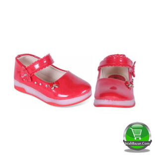 Baby Girls Red Leather Pumps Shoe