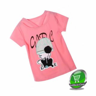 Children Girls Short Sleeve Tops