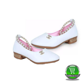 Baby Girls White Artificial Leather Casual Shoe