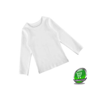 Baby Childre Long Sleeve Cotton White Tshirt