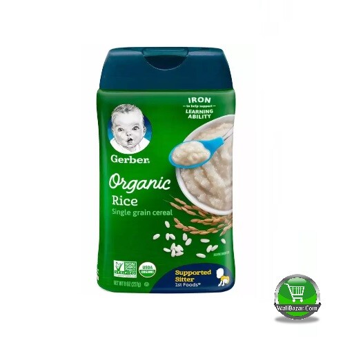 Garber Organic Rice cereal For Supported sitter Baby