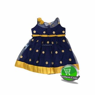 Baby Girls Golden Netted Frock